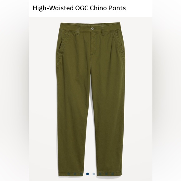 Old Navy High-Rise Chino Pants in Olive Green - Picture 8 of 10